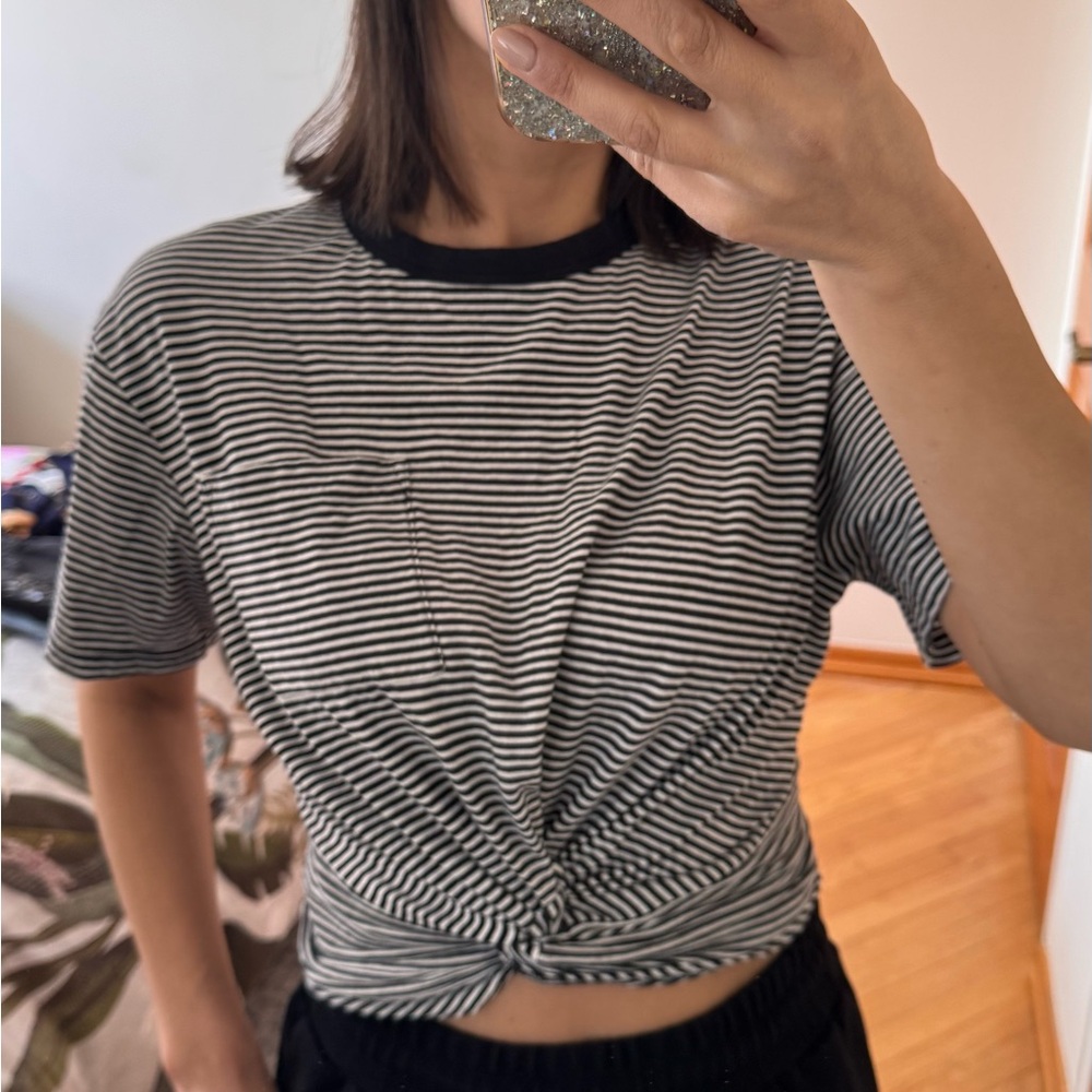 Striped Black and White Women's Top new no tag by alexandr wang